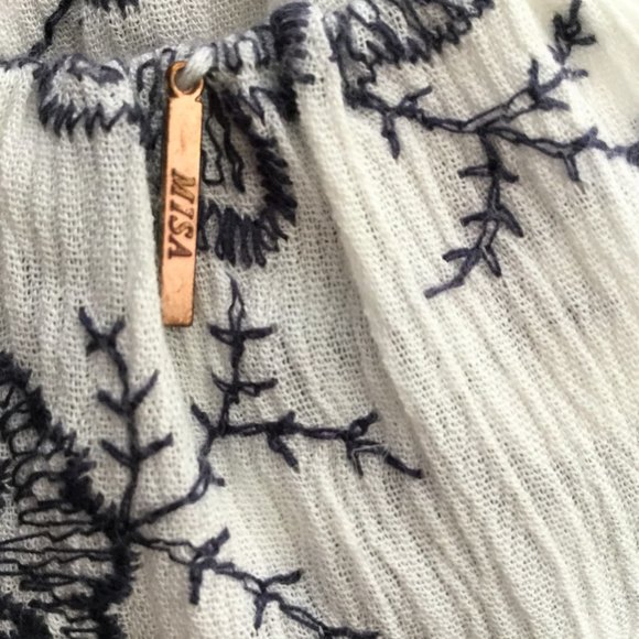 Revolve Misa Los Angeles Kaia Embroidered Top s - Picture 9 of 11